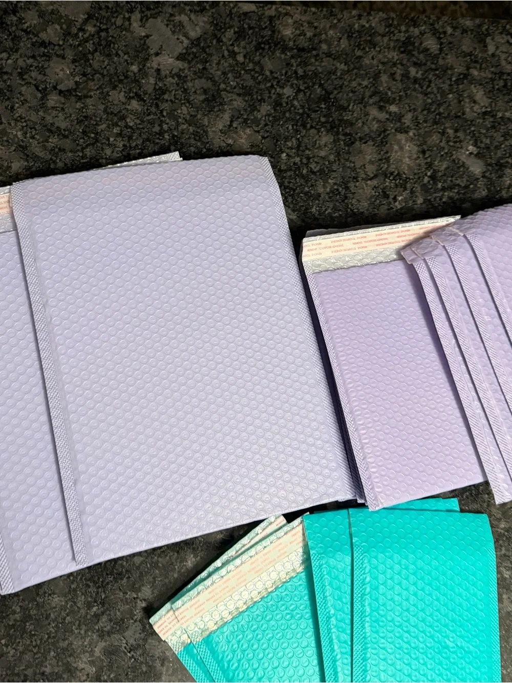 Bundle of 20 Bubble Mailers Teal & Lilac/Purple Protective Various Sizes
